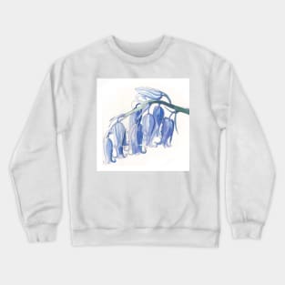 Bluebells watercolour painting Crewneck Sweatshirt